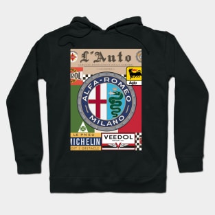 Alfa Romeo Vintage Poster L'Auto Solid Design Hoodie